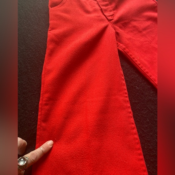 Vintage 1970’s Gender Neutral Red Bell Bottom Trousers! - Picture 5 of 11